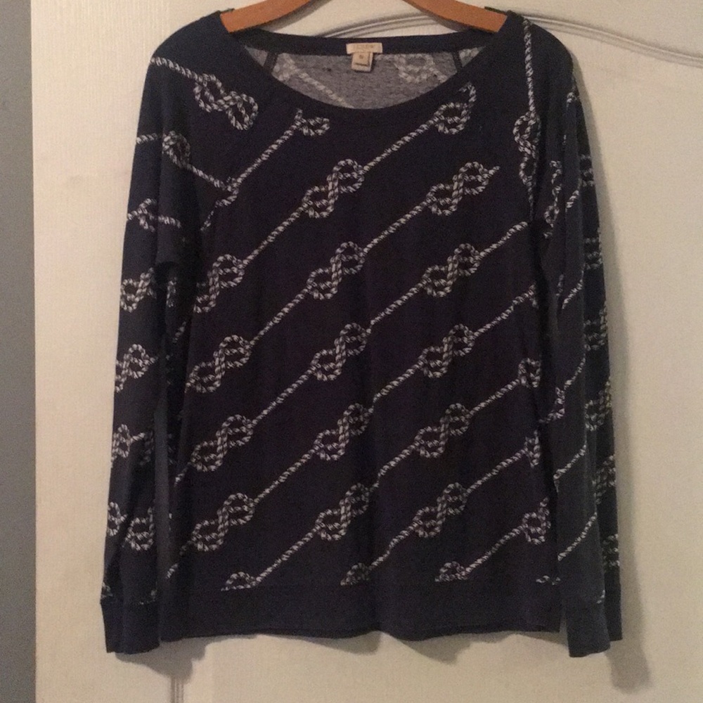 JCrew navy Nautical tee